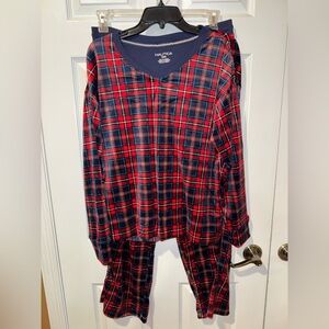 Nautica Women’s Pajama Set - Red and Navy